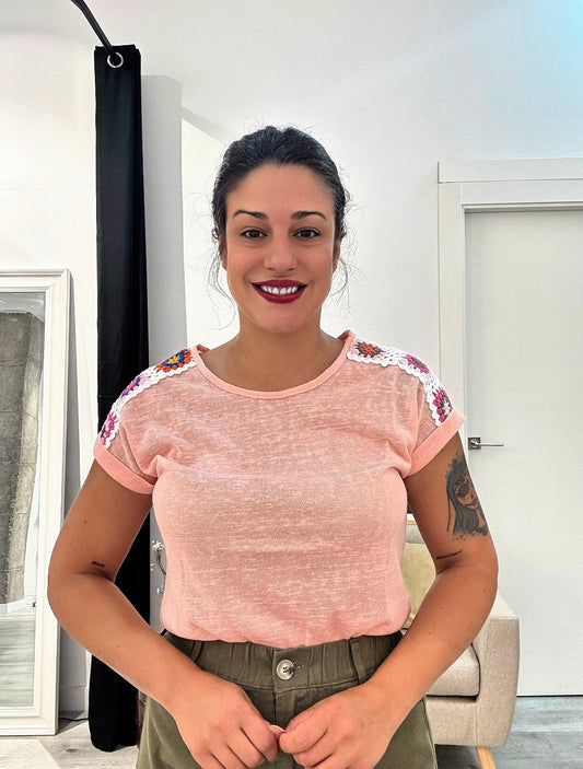 Camiseta Tulum rosa